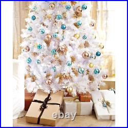 Treetopia Winter White 7 Foot Artificial Prelit LED Full Christmas Tree withStand