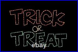 Trick or Treat sign metal wire frame LED Light Halloween outdoor display