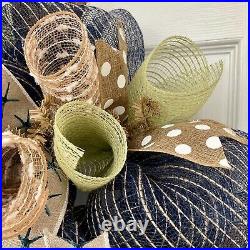 Tropical Fish Coastal Wreath Handmade Deco Mesh