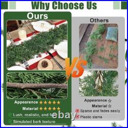 Tulvend 16ft Christmas Cedar Garland Indoor Outdoor