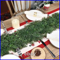 Tulvend 16ft Christmas Cedar Garland Indoor Outdoor