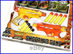 Twin Gun Dinosaur Tin Can Alley Shoot Game Toy Boys Christmas Stocking Filler