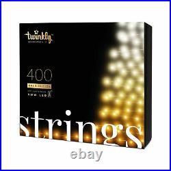 Twinkly 400 LED Amber & White 105 ft. String Lights, Bluetooth WiFi Controlled