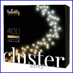 Twinkly 400 LED Amber/White 19.5′ Outdoor Christmas Holiday Cluster String Light