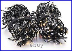 Twinkly Cluster Green Wire Christmas Lights, Gold & Silver, 19.7ft (Pack of 4)