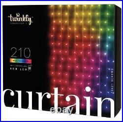 Twinkly Curtain App-Controlled Smart LED Christmas Lights 210 RGB Multicolor