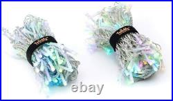 Twinkly Icicle Clear Wire Christmas Lights, Multicolor, 16.4ft (Pack of 2)