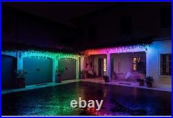 Twinkly Icicle Clear Wire Christmas Lights, Multicolor, 16.4ft (Pack of 2)
