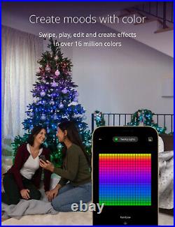 Twinkly Pre-Lit Tree App-controlled LED Artificial Christmas Tree, 400 RGB Bulbs