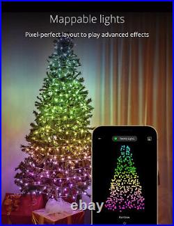 Twinkly Pre-Lit Tree App-controlled LED Artificial Christmas Tree, 400 RGB Bulbs