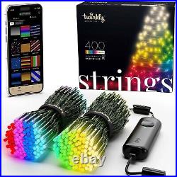 Twinkly Strings App-Controlled Smart LED Christmas Lights 400 RGB+W