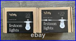 Twinkly TWF020STP App Controlled Festoon Light 40 Multicolor Lights Extension