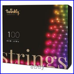 Twinkly TWS100STP-GUS Animated 100-Light Set, Wi-Fi Enabled, LED Red, Blue