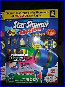 Two! BulbHead Star Shower Motion Laser Light Christmas Light Shows