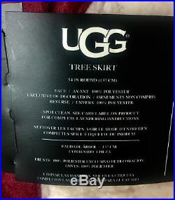 UGG Bailey Button 54 Tree Skirt BONUS 2 Matching His & Hers Christmas Stockings