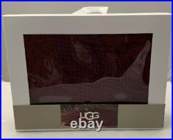 UGG Hand Knit Chunky Cable Crimson Red Christmas Tree Sweater Skirt NEW RARE