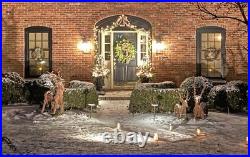 UPDATED! Grapevine Deer Outdoor Winter Holiday Decoration Family Of 6 Total