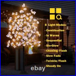 Uieke Cherry Blossom Tree, 6FT 96 Fairy Lights Artificial Lighted Tree for Ho