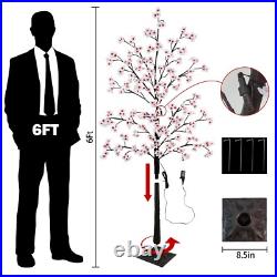 Uieke Cherry Blossom Tree, 6FT 96 Fairy Lights Artificial Lighted Tree for Ho