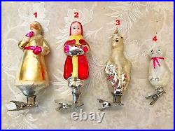 Ukraine Vintage glass Christmas tree Ornaments decorations silver hoof soviet