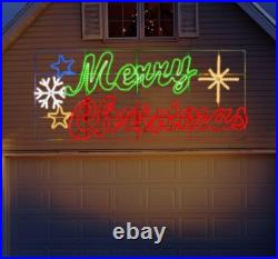 Ultra Large 94.5x41 Inch Twinkle 1080LED Merry Christmas Motif Multi LEDs