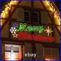 Ultra Large 94.5x41 Inch Twinkle 1080LED Merry Christmas Motif Multi LEDs