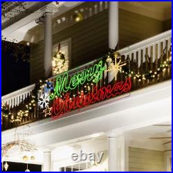 Ultra Large 94.5x41 Inch Twinkle 1080LED Merry Christmas Motif Multi LEDs