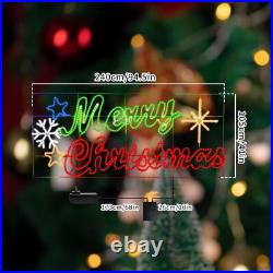 Ultra Large 94.5x41 Inch Twinkle 1080LED Merry Christmas Motif Multi LEDs
