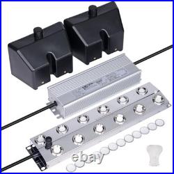 Ultrasonic Mist Maker 12 Heads 9000mL/H Pond Fogger 400W Power Supply Buoy Discs