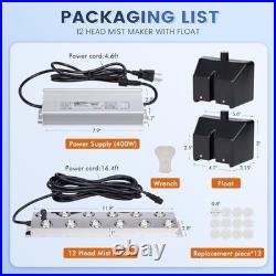Ultrasonic Mist Maker 12 Heads 9000mL/H Pond Fogger 400W Power Supply Buoy Discs Ultrasonic Mist Maker 12 Heads 9000mL/H Pond Fogger 400W Power Supply Buoy Discs
