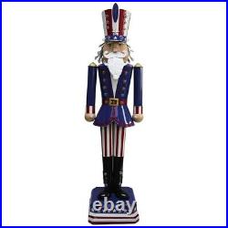 Uncle Sam Nutcracker Statue Patriotic 50 LED Light