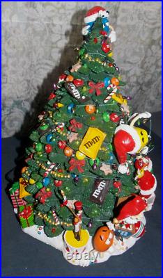 Unique M&M'S Lighted Christmas Tree By The Danbury Mint! 14x9/M&M's Decorating