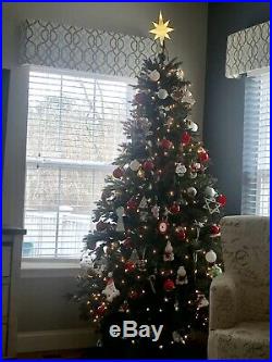 Used Balsam Hill saratoga spruce 7 foot Christmas Tree MIB