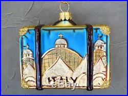 VENICE ITALY SUITCASE GLASS CHRISTMAS ORNAMENT NORDSTROM NEW POLAND