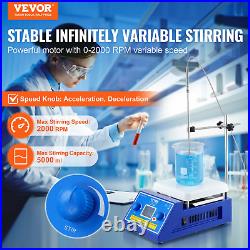 VEVOR Magnetic Stirrer Hot Plate, Max 572°F/300°C, 0-2000 RPM Hot Plate with Mag