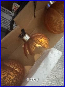 VHTF Pottery Barn MERCURY GLASS PUMPKIN STRING LIGHTS HALLOWEEN READ