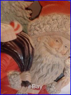 VINTAGE 1920′s-30′s pulp paper cardboard Father Christmas SANTA CLAUS display