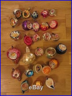 VINTAGE 60'S/ 70'S CONCAVE MERCURY GLASS CHRISTMAS TREE TOPPERS DECORATION LOT