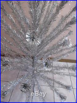Vintage 6' Aluminum Pompom Christmas Tree 70 Branches Wow