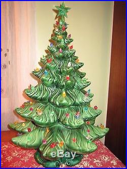 Vintage Atlantic Christmas Tree 24 Inch Ceramic High Gloss