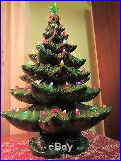 Vintage Atlantic Christmas Tree 24 Inch Ceramic High Gloss