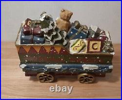 VINTAGE CHRISTMAS EXPRESS TRAIN TOY CAR STOCKING HOLDER 6in. RARE