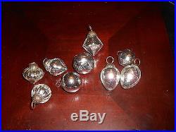 VINTAGE STYLE MECURY GLASS MINI ORNAMENTS 2 1/2 SET OF 20 PINK & SILVER NEW