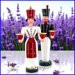 VTG Angel & Miner Bergmann Erzgebirge Schalling Volkskunst Seiffen Germany READ