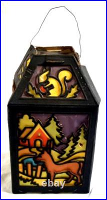 VTG Antique German Little Red Riding Hood Paper Die Cut Hanging Lantern Decor