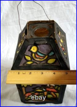 VTG Antique German Little Red Riding Hood Paper Die Cut Hanging Lantern Decor