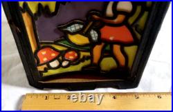 VTG Antique German Little Red Riding Hood Paper Die Cut Hanging Lantern Decor