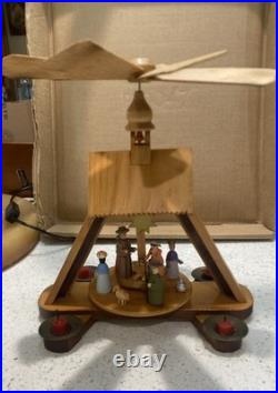 VTG Dregno 85/212 Holy Crèche Carousel Pyramid Made In East Germany Windmill IOB