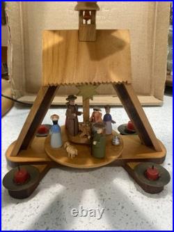 VTG Dregno 85/212 Holy Crèche Carousel Pyramid Made In East Germany Windmill IOB