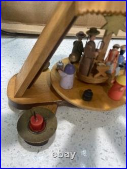 VTG Dregno 85/212 Holy Crèche Carousel Pyramid Made In East Germany Windmill IOB